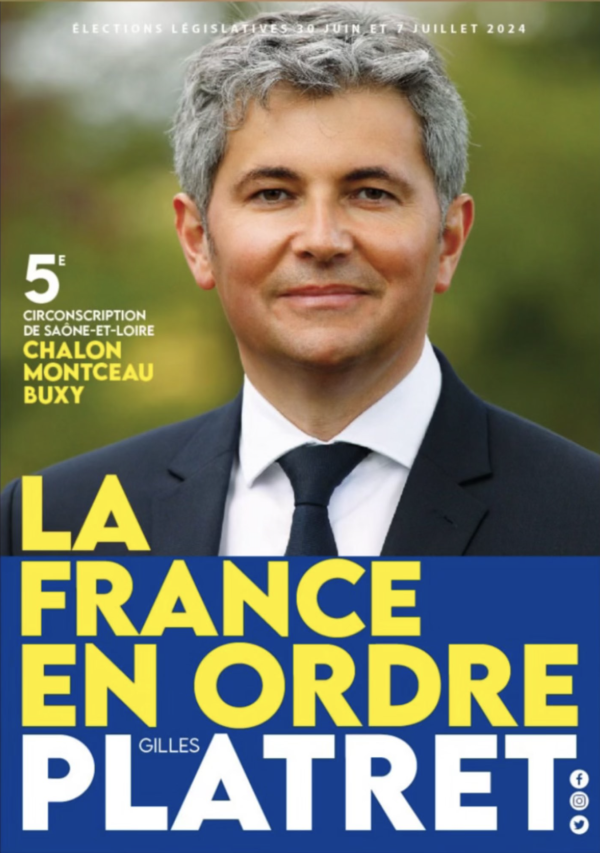 LEGISLATIVES - 5e circonscription de Saône et Loire - Gilles Platret réaffirme ses engagements 