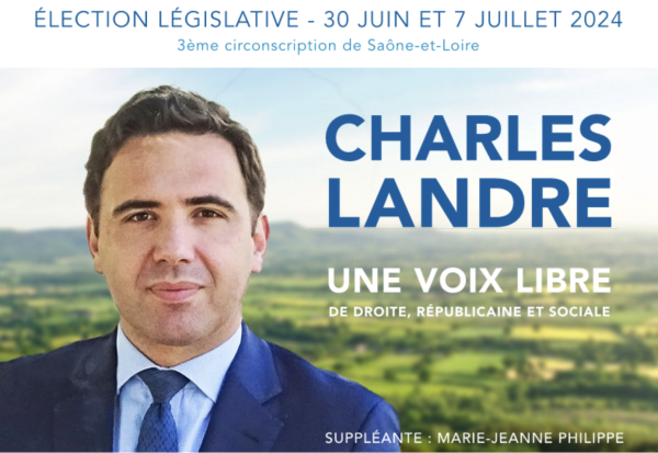 LEGISLATIVES - 3e circonscription de Saône et Loire - "Je fais le tour complet de la circonscription à partir d'aujourd'hui"