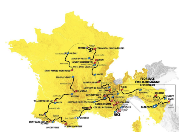 TOUR DE FRANCE 2024 - Les détails du passage à Buxy, Saint-Désert, Givry, Germolles, Mercurey,  Rully et Chagny