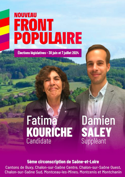 LEGISLATIVES - 5e circonscription de Saône et Loire - "M. Platret, un seul bulletin dimanche pour ressusciter votre âme de gaulliste social qui s’est éteinte : Nouveau Front Populaire !"