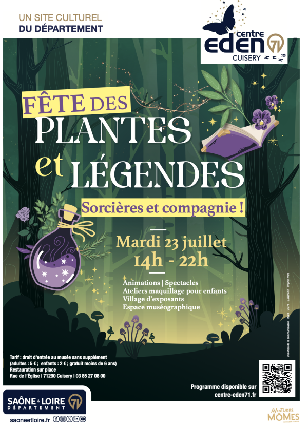 Fête des plantes et légendes au Centre Eden, site culturel du Département de Saône-et-Loire