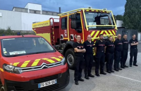 Les pompiers de Côte d'or, du Jura et de Haute-Saône en renfort dans le Sud-Est 