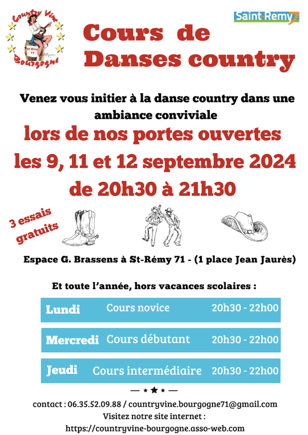 La danse country prépare sa rentrée à Saint-Rémy et annonce déjà les dates d'essais gratuits 