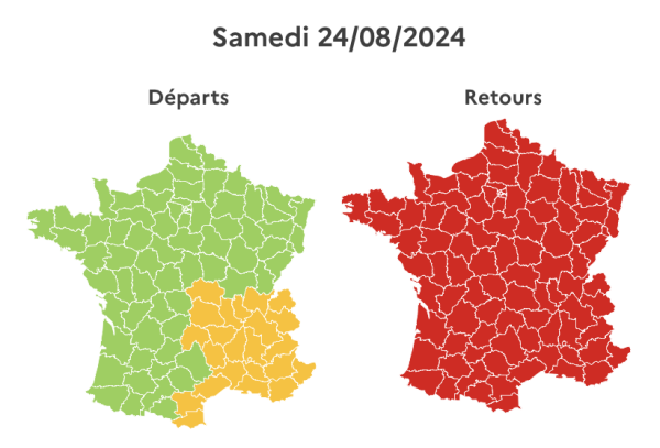 Retours de vacances : Bison Futé prévoit un week-end "difficile" sur les routes, la journée de samedi classée rouge partout dans l'hexagone