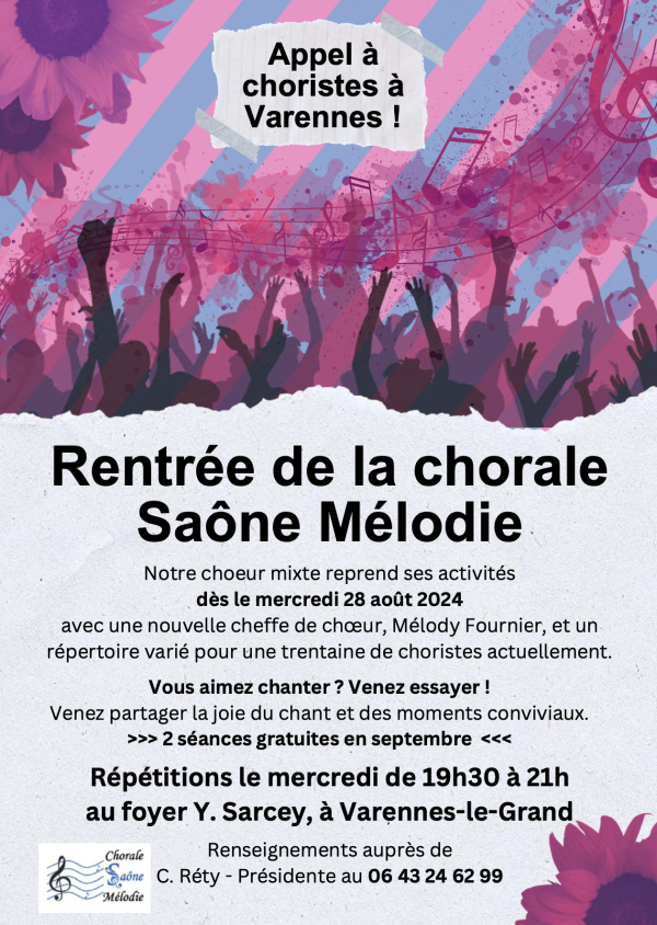 La Chorale Saône Mélodie prépare sa rentrée 