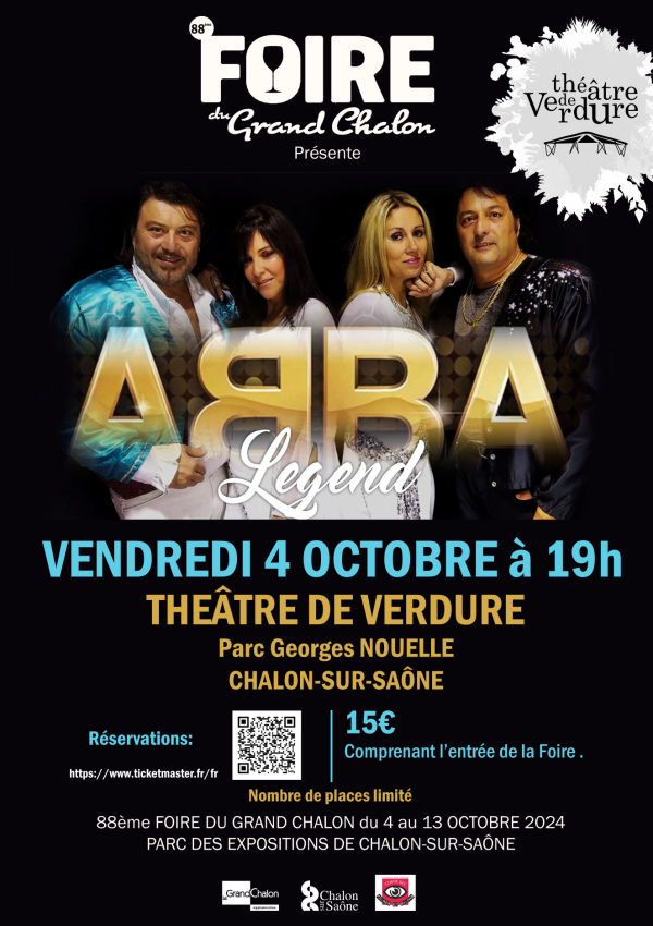 il est temps de réserver vos places pour ABBA Legend au concert de verdure ce 4 octobre 