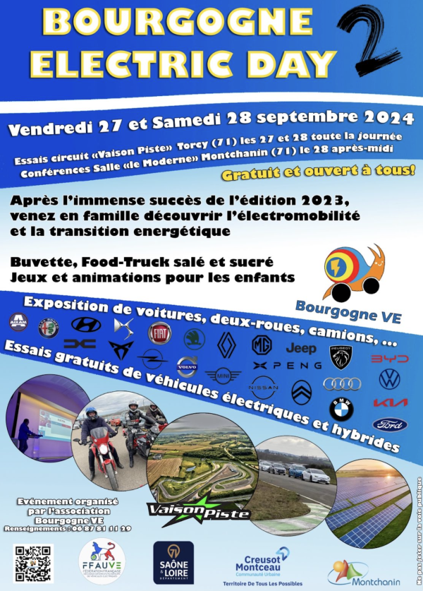 Les 27 et 28 septembre, ce sont les Bourgogne Electrique Day