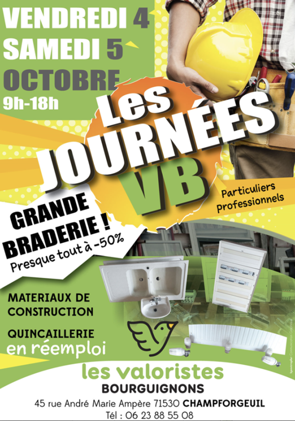 Les 4 et 5 octobre, les Valoristes Bourguignons bradent les stocks 