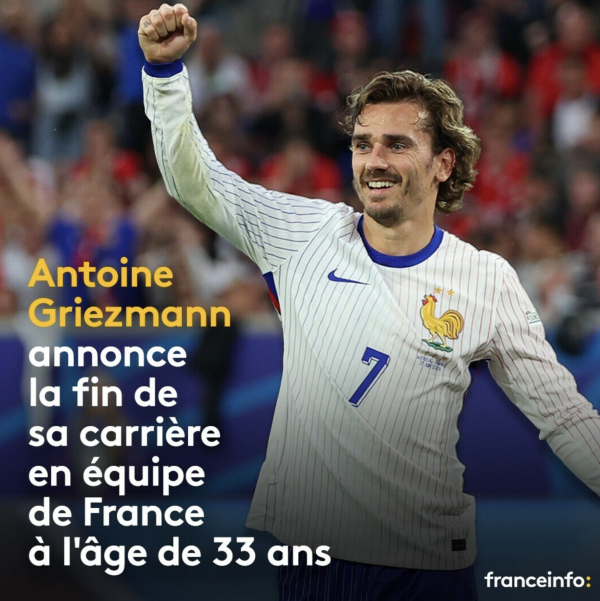 Antoine Griezmann, notre Saône-et-Loirien, annonce sa retraite internationale à 33 ans