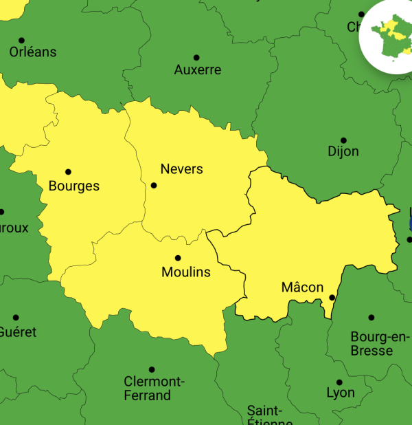 La vigilance jaune aux crues toujours activée en Saône et Loire 