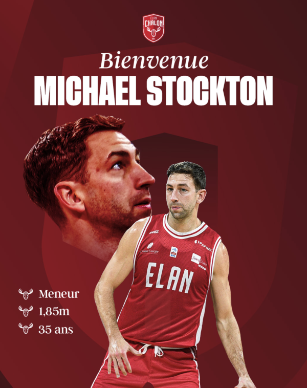 BASKET (Betclic Elite) : Michael Stockton en renfort à l’Elan Chalon