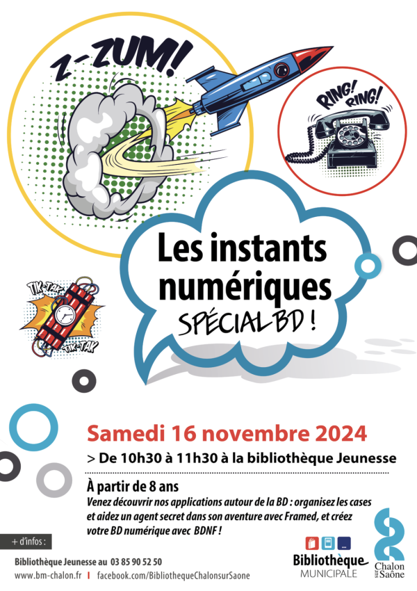 Les instants numériques spécial BD vous attendent le 16 novembre 