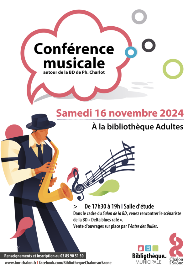 Conférence musicale le samedi 16 novembre dans le cadre du salon de la BD 