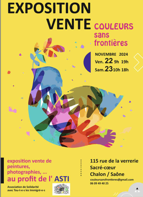 Une exposition-vente les 22 et 23 novembre à Chalon au profit de l'ASTI 