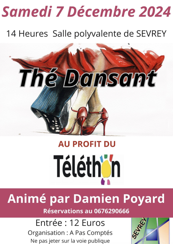 TELETHON - Thé dansant le 7 décembre à Sevrey 