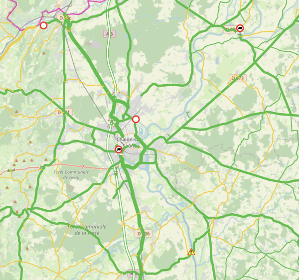 Une nette amélioration des conditions de circulation sur le Chalonnais mais avec quelques points de vigilance 