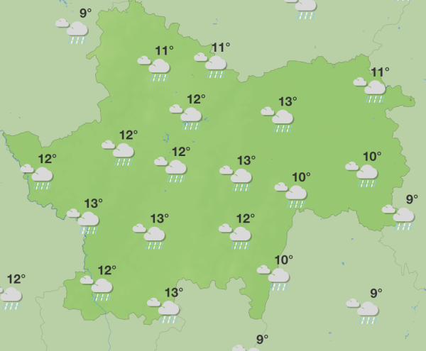 Un début de semaine sous le brouillard... une fin de semaine sous les averses en Saône et Loire 