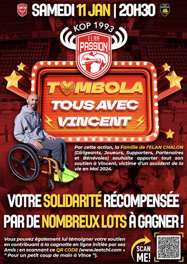 ELAN PASSION - Une tombola organisée en soutien à Vincent Machecourt 