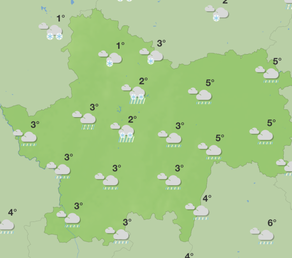 La neige fait son retour vendredi en Saône et Loire et en Côte d'Or 