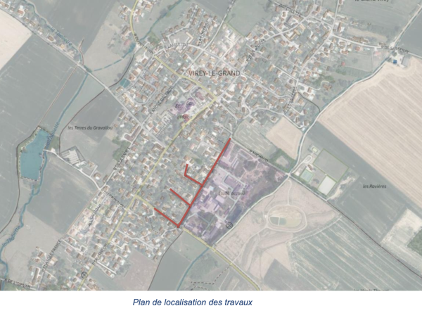 5 mois de travaux annoncés à Virey le Grand à compter du 27 janvier 