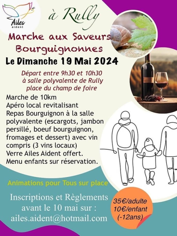 Marche aux saveurs bourguignonnes le 19 mai au profit de l'Association Elles Aident 
