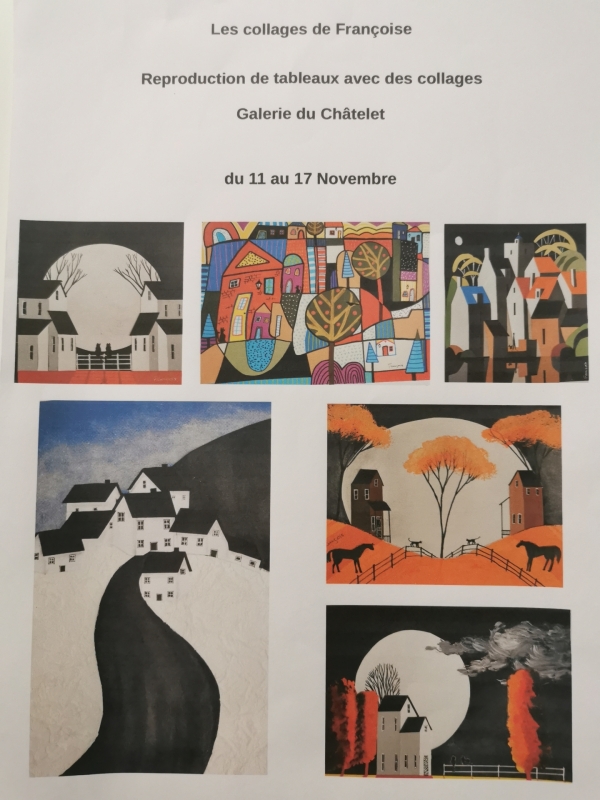 Les collages de Françoise s'exposent à la galerie du Châtelet 