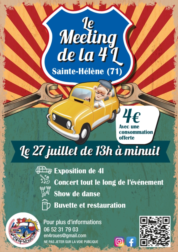 Le meeting de la 4L vous donne rendez-vous à Sainte-Hélène le 27 juillet 