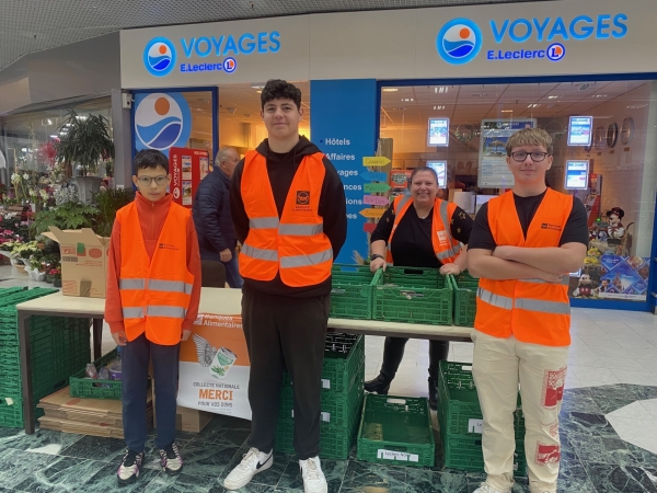 Les élèves du lycée Jeannette Guyot mobilisés pour la collecte de la Banque Alimentaire 