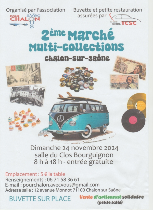 Le 2e marché multi-collections de Chalon est annoncé le 24 novembre 