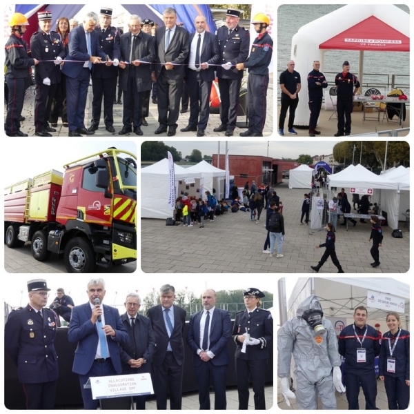 Pleins feux sur l'ouverture du Village Sapeurs-Pompiers de France à Mâcon 