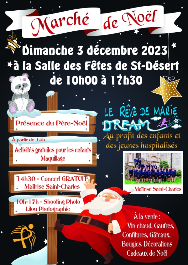 Ce dimanche à Saint-Désert, marché de Noël au profit des enfants malades 