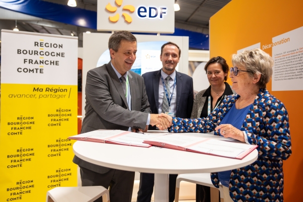 La Région Bourgogne-Franche-Comté et EDF renouvellent leur convention-cadre de partenariat au service d’un territoire décarboné.