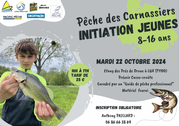 Vous avez entre 8 et 16 ans, venez vous initier à la pêche aux carnassiers à Chalon sur Saône 