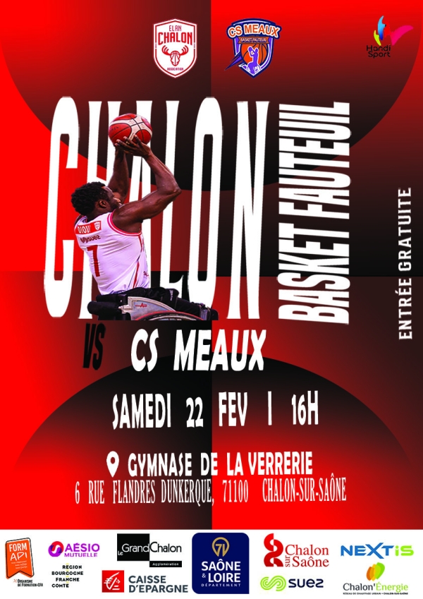 BASKET FAUTEUIL - Nouveau match à domicile de l'Elan Chalon ce samedi contre le CS MEAUX 