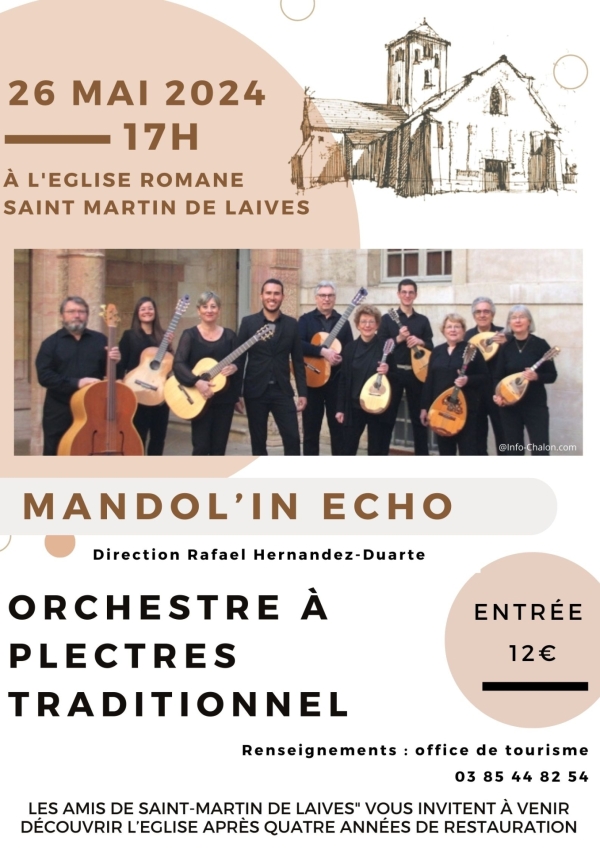 Ce dimanche 26 mai, l’orchestre à plectres Mandol’in Echo joue en l’église Saint-Martin de Laives