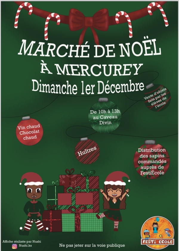 Marché de Noël ce dimanche à Mercurey 