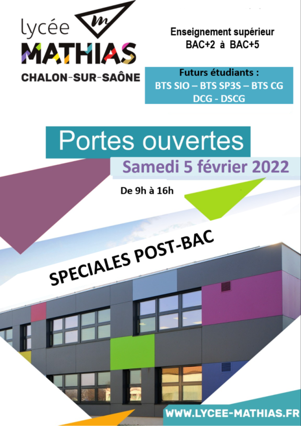 Portes-ouvertes ce samedi au lycée Mathias à Chalon sur Saône