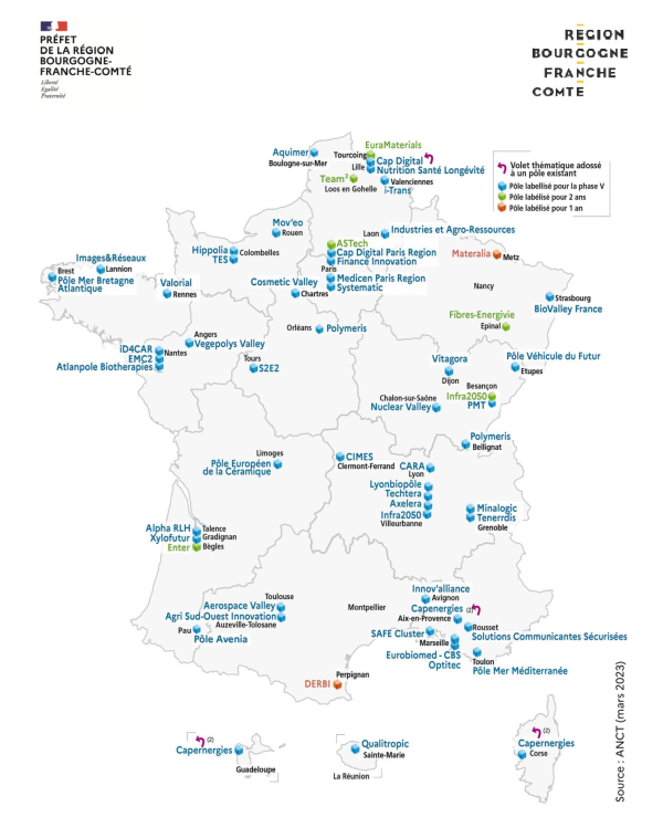  Les cinq pôles de compétitivité de Bourgogne-Franche-Comté à nouveau labellisés par l’État