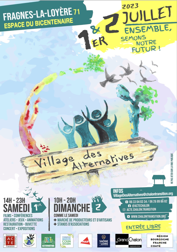 Le 1er village Alternatiba du Chalonnais prendra place les 1er et 2 juillet à Fragnes-La Loyère