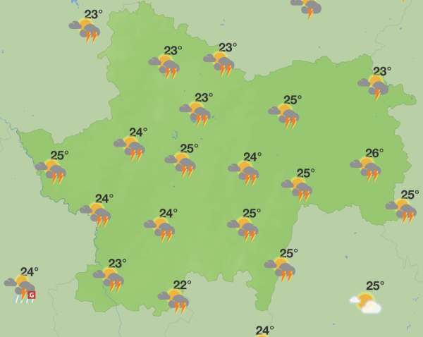 Il va faire très chaud samedi en Saône et Loire... et dimanche ca va craquer fort ! 