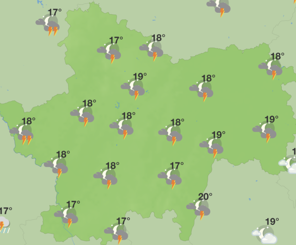 Nouvelle soirée orageuse en perspective sur la Saône et Loire 