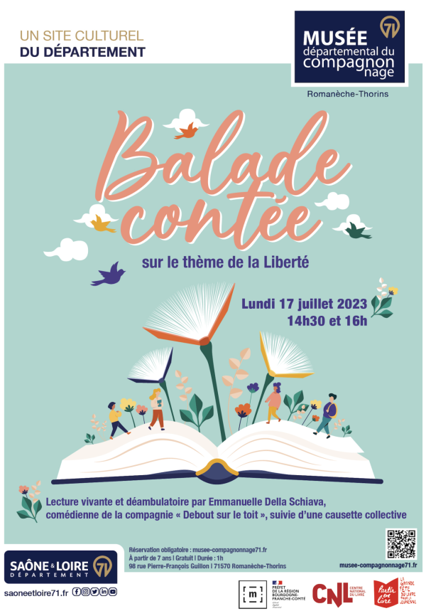 Partir en livre, le musée départemental du compagnonnage invite à une balade contée dans le jardin,