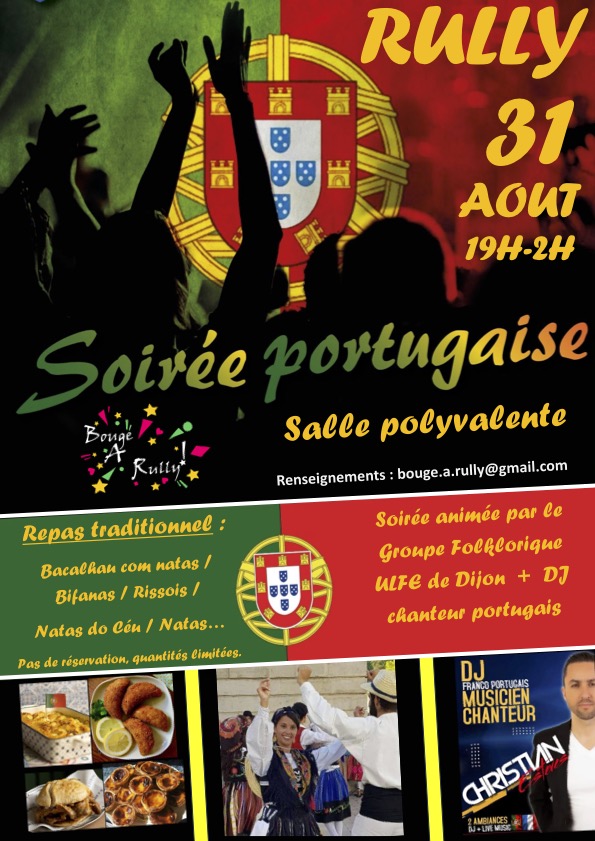 Rully - Soirée portugaise le samedi 31 août, pour un voyage culturel et festif