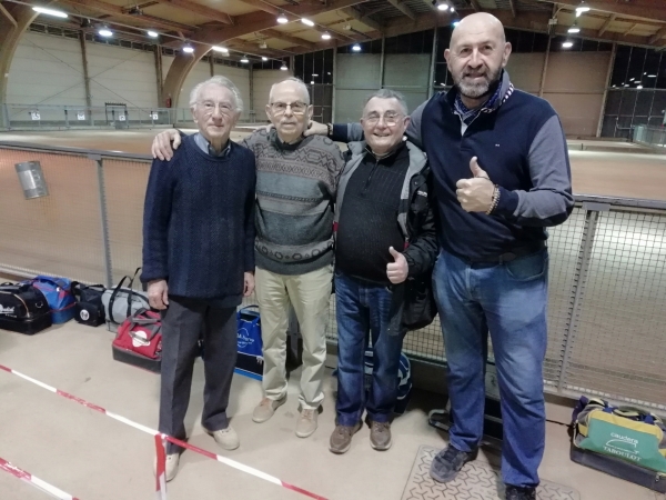 La quadrette Jaccoux-Blondet-Bon-Fredy dans le top 3 du concours vétérans organisé par les cheminots