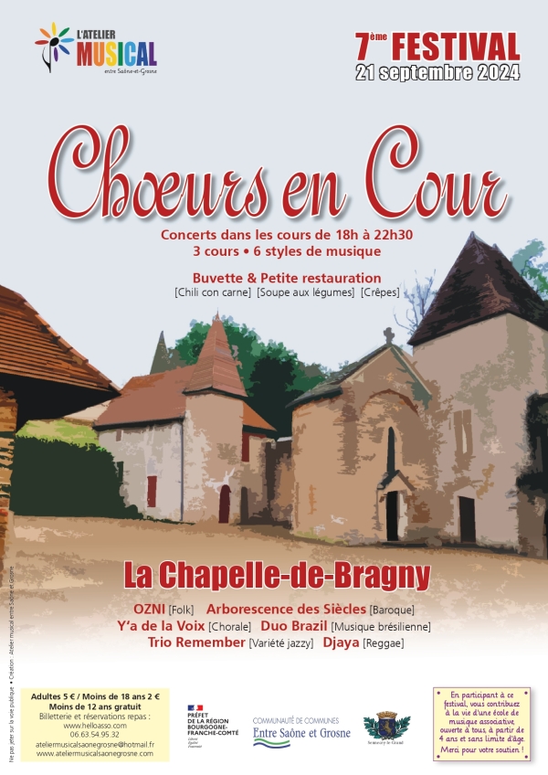 Festival "Chœurs en Cour" 7ème édition à La Chapelle-de-Bragny le 21 septembre 2024