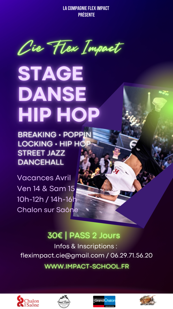  La compagnie Flex Impact organise un stage exceptionnel en danse hip-hop durant les vacances d'avril