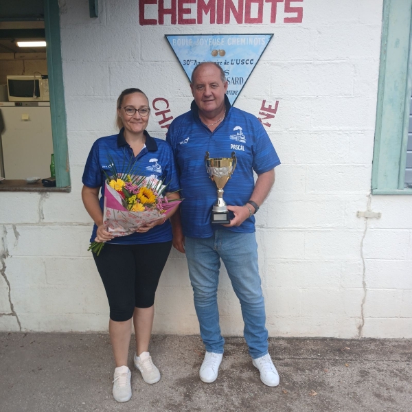 Boules Lyonnaises Chalon-sur-Saône : grosse performance de la doublette mixte Sabrina Briset et Pascal Oudard du club des Cheminots qui termine Vice-champion de France