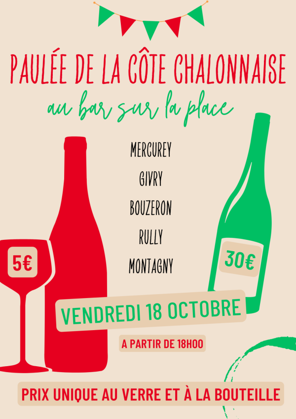 Venez fêter la Paulée au Bar sur la place !