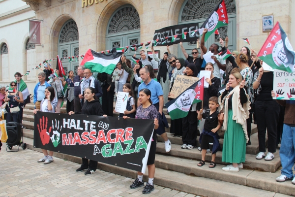 120 personnes à la manifestation chalonnaise de soutien à la Palestine