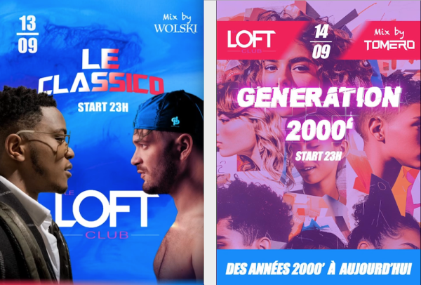 Votre week-end du 13 et 14 septembre au Loft Club